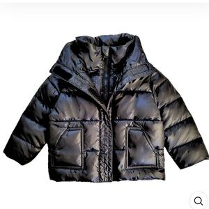 Stylish Black Kids Puffer Jacket